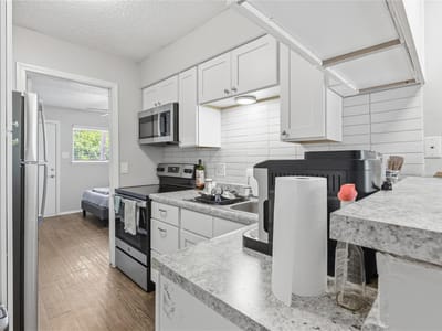 Kitchen at 2801 Hemphill PARK Unit #A303 - 1 bed 1 bath home