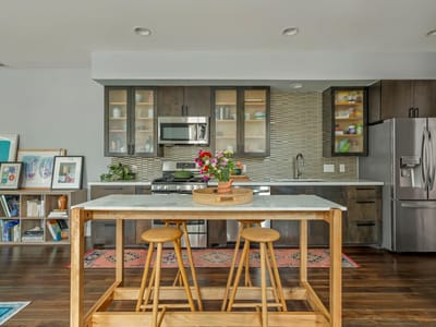 Living area at 2812 Oak Springs Dr Unit #2 - 2 bed 2 bath home