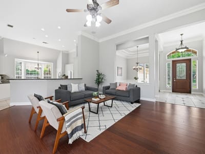 Primary bedroom at 2821 Cool River LOOP - 4 bed 4 bath home