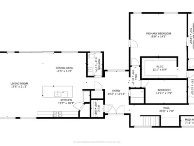 Living area at 2851 County Road 255 - 4 bed 3 bath home