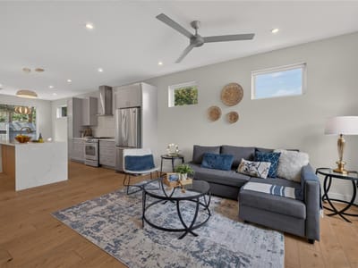 Living area at 2905 E 5th ST Unit #A - 3 bed 2 bath home