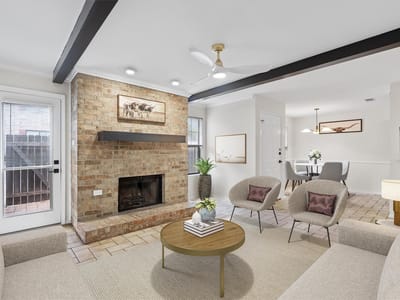 Primary bedroom at 2907 Pearl ST Unit #102 - 2 bed 2 bath home