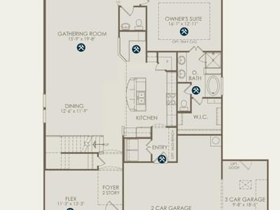 Living area at 2913 Zuni Path - 5 bed 4 bath home
