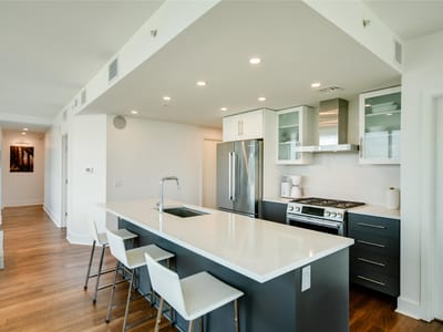 Primary bedroom at 300 Bowie ST Unit #1403 - 2 bed 3 bath home