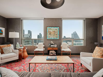 Living area at 300 Bowie ST Unit #4101 - 3 bed 3 bath home