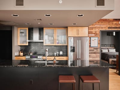 Primary bedroom at 300 Bowie ST Unit #4101 - 3 bed 3 bath home