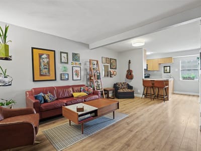 Living area at 300 Crockett ST Unit #114 - 2 bed 1 bath home
