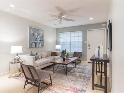 Primary bedroom at 300 Crockett St Unit #116 - 3 bed 2 bath home