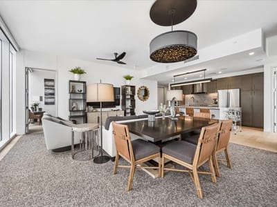 Primary bedroom at 301 West Ave Unit #1004 - 2 bed 2 bath home