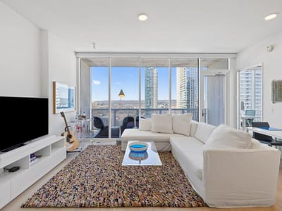 Living area at 301 West Ave Unit #1701 - 2 bed 2 bath home