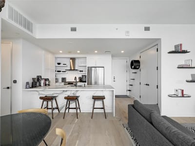 Living area at 301 West Ave Unit #2201 - 2 bed 2 bath home