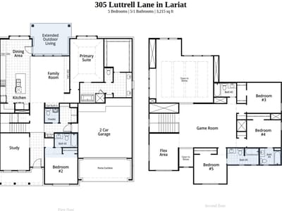 Primary bedroom at 305 Luttrell LN - 5 bed 4 bath home
