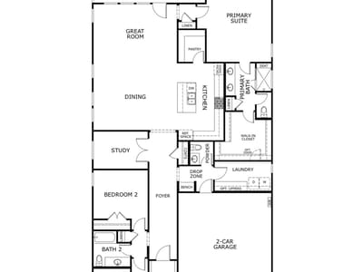Living area at 305 Ridgeway LN - 3 bed 2 bath home
