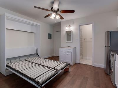 Primary bedroom at 306 E 30th St Unit #3 - 2 bed 1 bath home