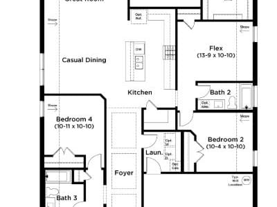 Living area at 309 Greinert DR - 4 bed 3 bath home
