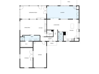 Living area at 310 N Chaparral - 1 bed 2 bath home