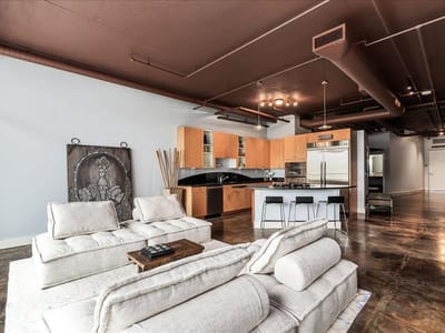 Primary bedroom at 311 W 5TH St Unit #703 - 1 bed 1 bath home