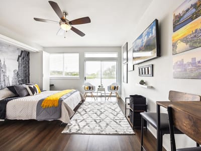 Living area at 3114 S Congress Ave Unit #304 - 1 bed 1 bath home