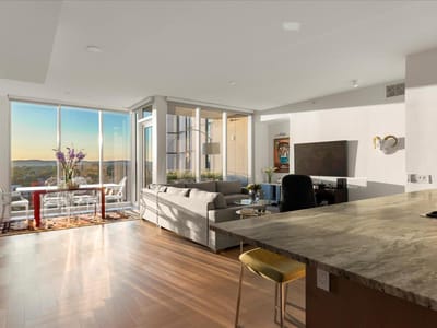 Living area at 313 W 17th St Unit #1104 - 2 bed 2 bath home
