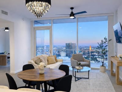 Living area at 313 W 17th St Unit #2301 - 2 bed 2 bath home