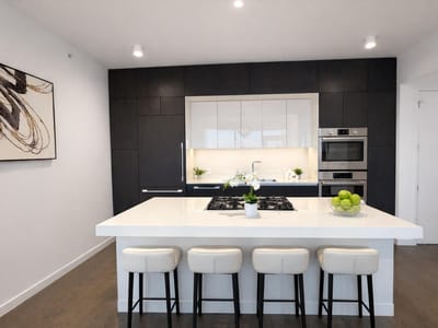 Kitchen at 313 W 17th St Unit #2301 - 2 bed 2 bath home