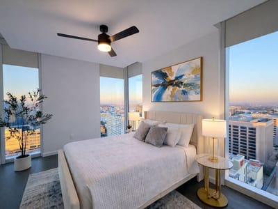 Primary bedroom at 313 W 17th St Unit #2301 - 2 bed 2 bath home