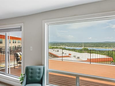 Living area at 3216 Poe CV Unit #4D - 2 bed 1 bath home