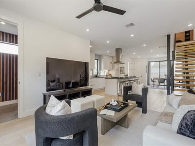 Living area at 3300 E Martin Luther King Jr BLVD Unit #B - 3 bed 2 bath home