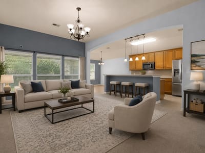 Living area at 3300 Winding Shore LN - 3 bed 2 bath home