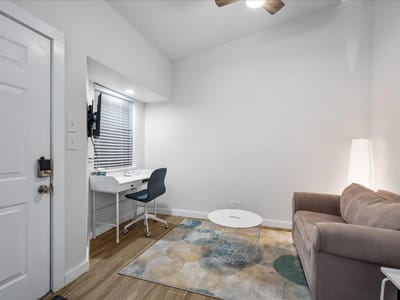 Primary bedroom at 3316 Guadalupe St Unit #310 - 1 bed 1 bath home