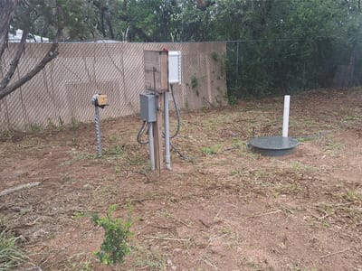 Living area at 3331 Daisy St - Granite Shoals Cabin Sites, Kingsland, TX