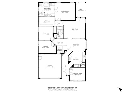 Living area at 3353 Rod Carew DR - 3 bed 2 bath home