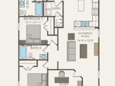 Living area at 344 Bridge Deck Loop - 3 bed 2 bath home