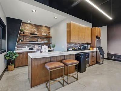 Primary bedroom at 3516 Mount Sharp Rd Unit #23 - Mount Sharp Airpark, Wimberley, TX