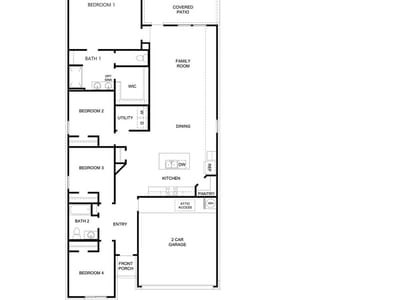 Living area at 353 Presley DR - 4 bed 2 bath home