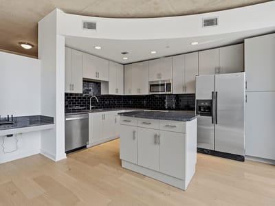 Kitchen at 360 Nueces St Unit #1303 - 1 bed 1 bath home