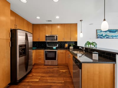 Kitchen at 360 Nueces ST Unit #1407 - 1 bed 1 bath home