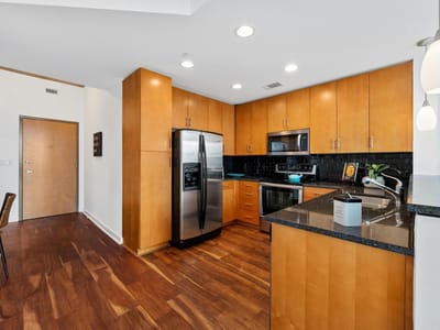 Primary bedroom at 360 Nueces ST Unit #1407 - 1 bed 1 bath home