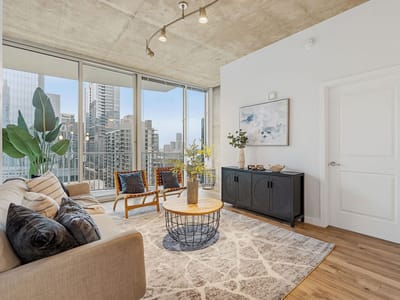 Living area - 360 Nueces St Unit #1505 Living area at 360 Nueces St Unit #1505 - 2 bed 2 bath home
