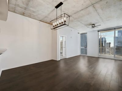Living area at 360 Nueces ST Unit #1809 - 2 bed 2 bath home