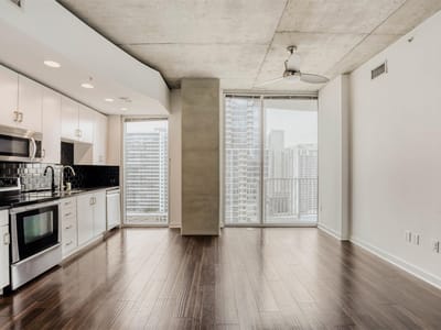 Living area at 360 Nueces St Unit #2004 - 2 bed 2 bath home