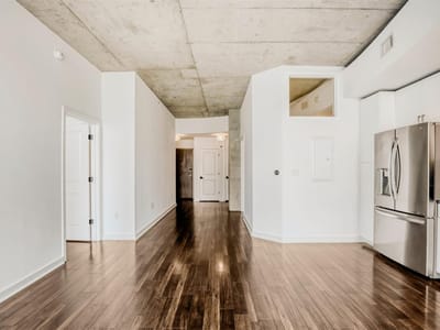 Primary bedroom at 360 Nueces St Unit #2004 - 2 bed 2 bath home