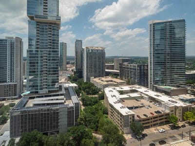 Living area at 360 Nueces ST Unit #2110 - 1 bed 1 bath home