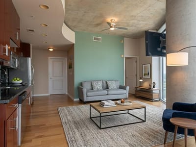 Kitchen at 360 Nueces ST Unit #2110 - 1 bed 1 bath home