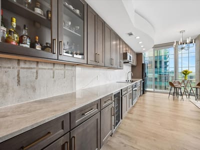 Primary bedroom at 360 Nueces ST Unit #2302 - 2 bed 2 bath home