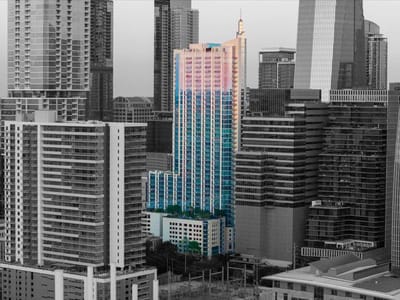 Primary bedroom at 360 Nueces ST Unit #2807 - 1 bed 1 bath home