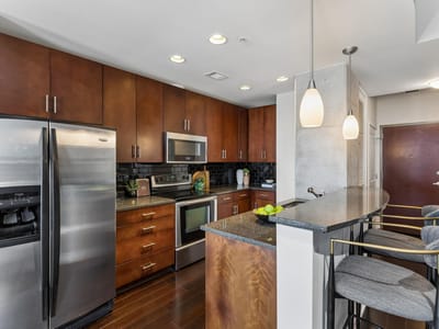 Primary bedroom at 360 Nueces ST Unit #3106 - 1 bed 1 bath home