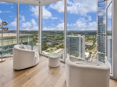 Living area at 360 Nueces ST Unit #3702 - 3 bed 3 bath home