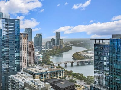 Living area at 360 Nueces St Unit #4009 - 2 bed 2 bath home