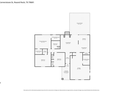 Primary bedroom at 3600 Cornerstone ST - 3 bed 2 bath home